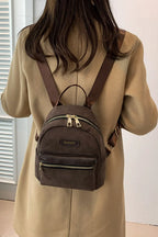 Suede Adjustable Strap Backpack Bag - Handbags by Trendsi | Available at Handbags Specialist Headquarter