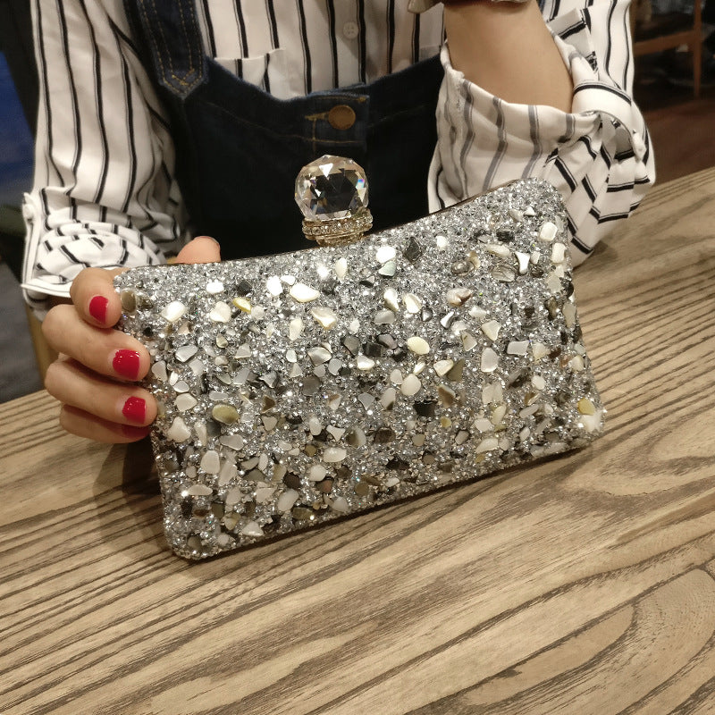 Diamond Concave Pillow Clutch