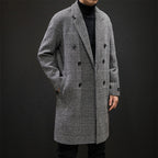 Plaid SlimFit Longline Trench Coat