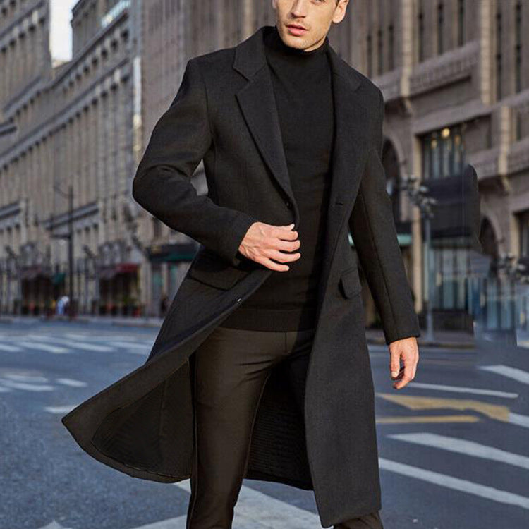 UrbanWool™ Men's Classic Long Trench Coat