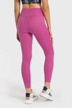 Millennia High Waist Ankle-Length Yoga Leggings - Leggings by Trendsi | Available at Handbags Specialist Headquarter
