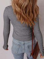 Ribbed Button-Up Cardigan - Tops by Trendsi | Available at Handbags Specialist Headquarter