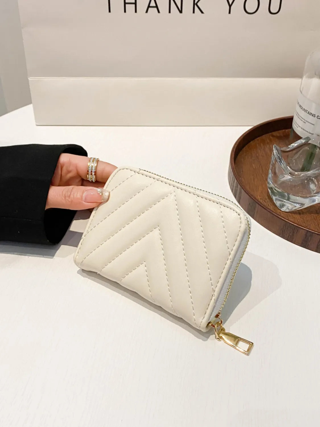 PU leather Solid Color Wallet - Wallet by Trendsi | Available at Handbags Specialist Headquarter