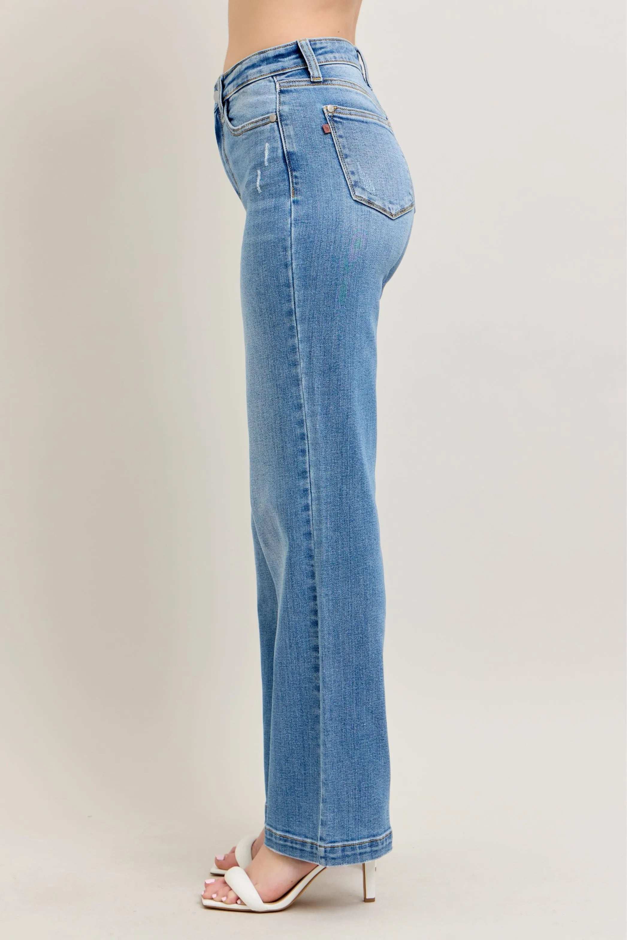 Judy Blue Full Size High Waist Straight Jeans Plus Size - Women / Jeans & Denim by Trendsi | Available at Handbags Specialist Headquarter