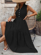 Notched Sleeveless Maxi Tank Dress - Maxi Dress by Trendsi | Available at Handbags Specialist Headquarter