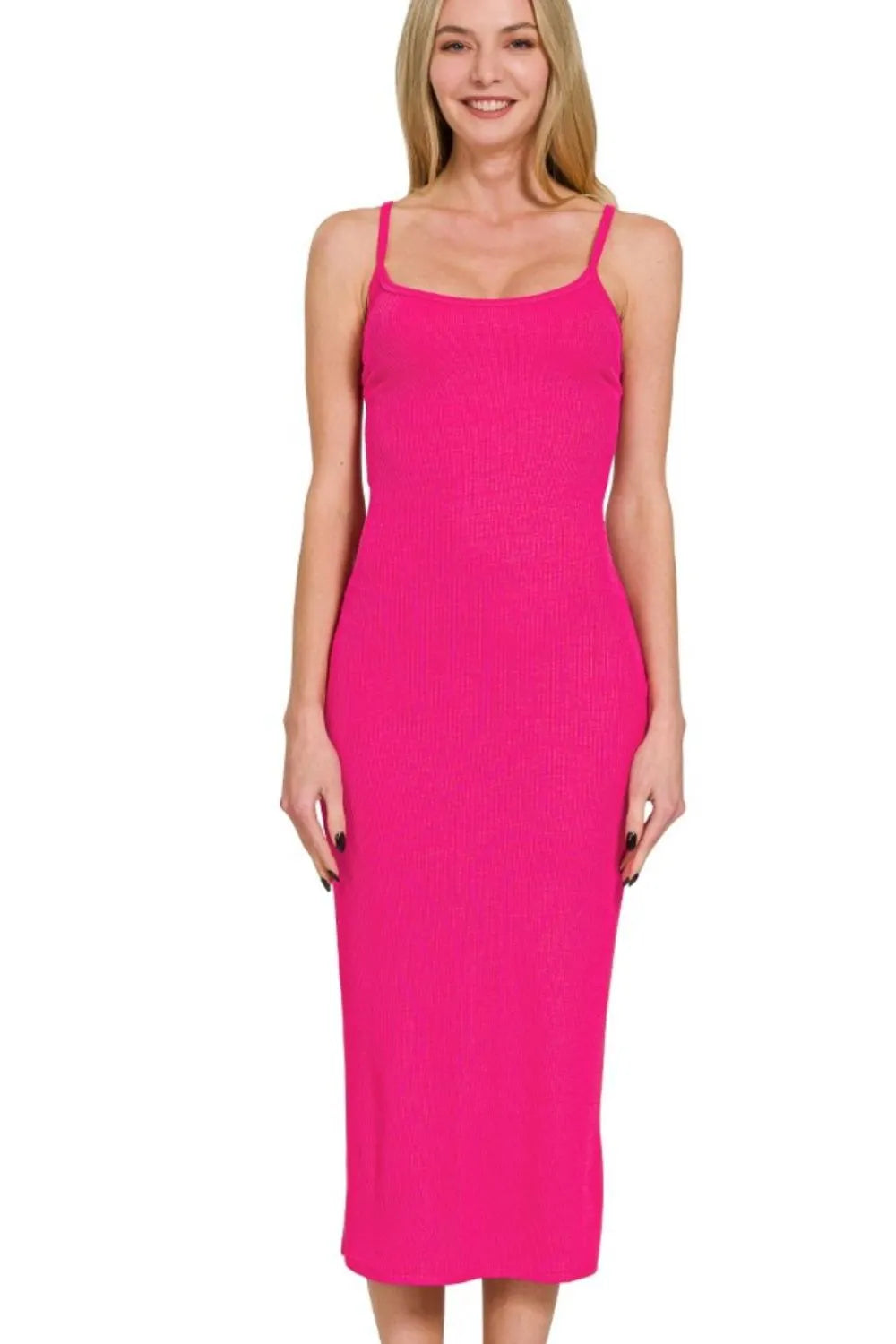 Zenana Ribbed Bodycon Midi Dress - Maxi Dress by Trendsi | Available at Handbags Specialist Headquarter