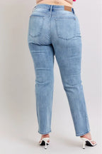 Judy Blue Plus Size High Waist Dad Jeans - Women / Jeans & Denim by Trendsi | Available at Handbags Specialist Headquarter