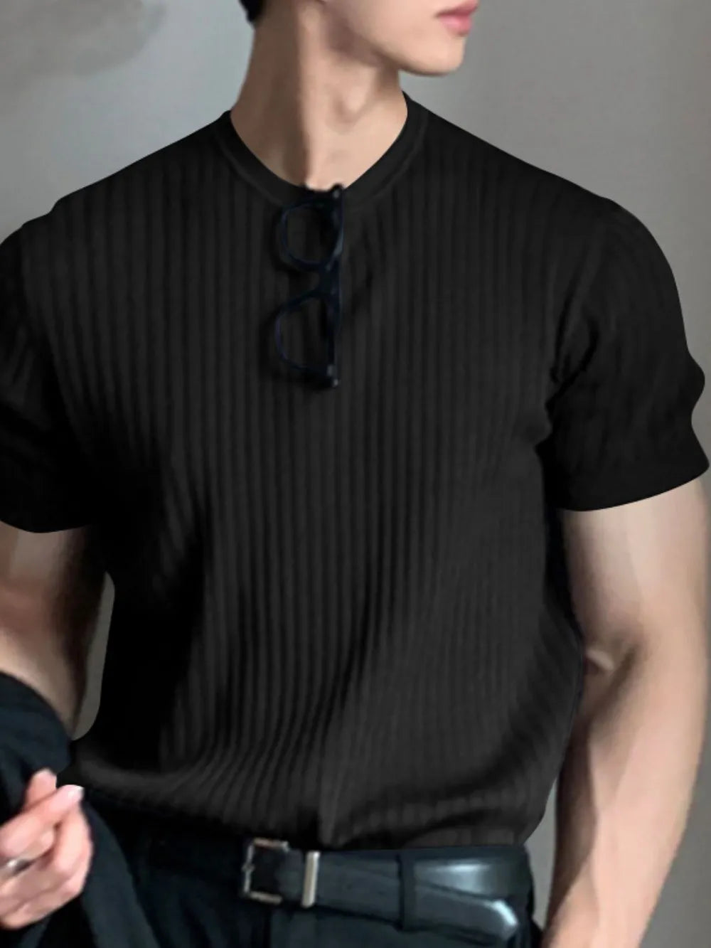 Men's Full Size Round Neck Short Sleeve T-Shirt Plus Size - Men's Shirts by Trendsi | Available at Handbags Specialist Headquarter