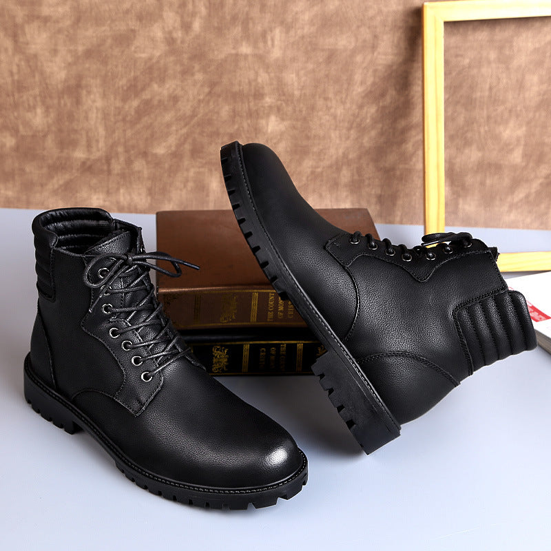 DuraGrip High-Top Leather Combat Boots