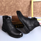 DuraGrip High-Top Leather Combat Boots