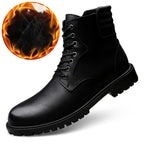 DuraGrip High-Top Leather Combat Boots