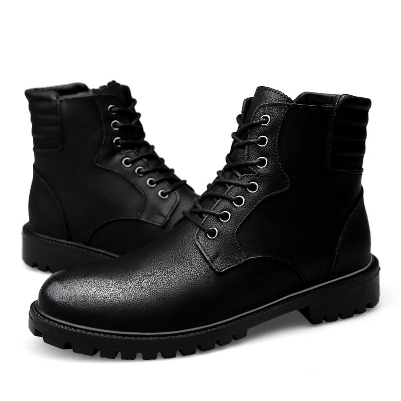 DuraGrip High-Top Leather Combat Boots