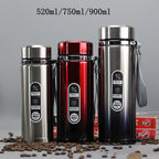 Gradient Stainless Steel Vacuum Flask – Keeps Drinks Hot/Cold, 1000ml Capacity