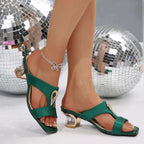 Open Toe Block Heels Sandals - Women Sandals by Trendsi | Available at Handbags Specialist Headquarter