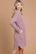 Culture Code Full Size Hooded Long Sleeve Sweater Dress - Dresses by Trendsi | Available at Handbags Specialist Headquarter