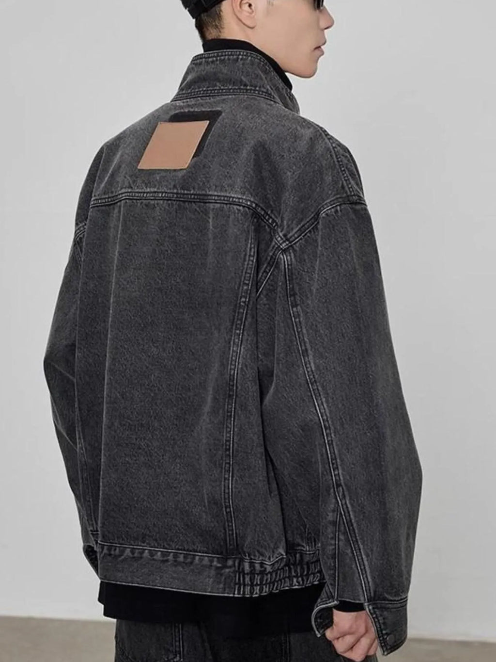 Men's Plus Size Washed Zip Up Denim Jacket - Men's jackets by Trendsi | Available at Handbags Specialist Headquarter