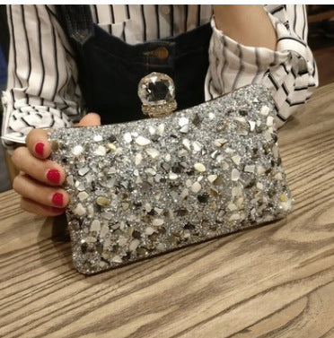 Diamond Concave Pillow Clutch