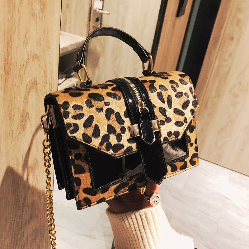 Leopard Print Korean Style Shoulder Crossbody Bag
