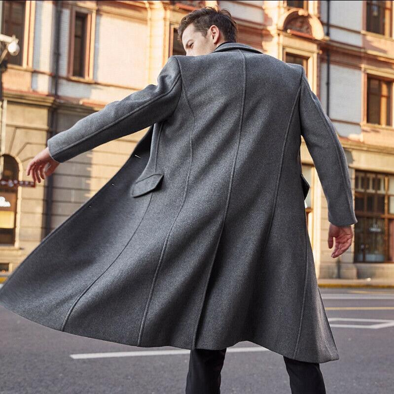 UrbanWool™ Men's Classic Long Trench Coat