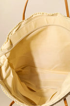 Fame Straw Braided Beach Tote Bag - Tote Bag by Trendsi | Available at Handbags Specialist Headquarter