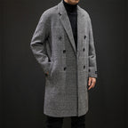 Plaid SlimFit Longline Trench Coat