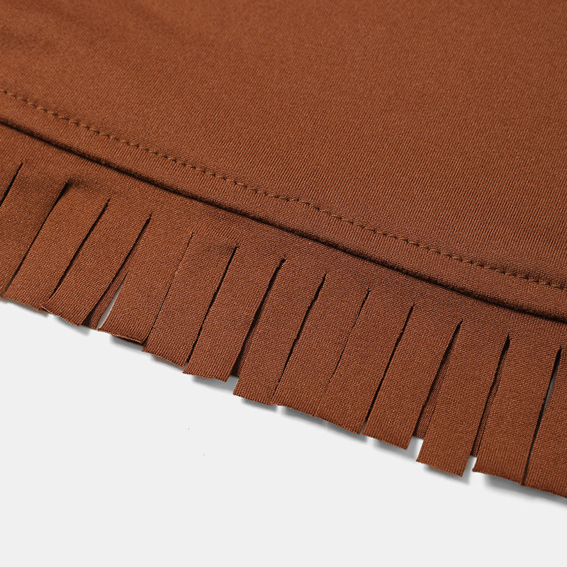 Cowgirl Chic Fringe Off-Shoulder Tassel Top – Women’s