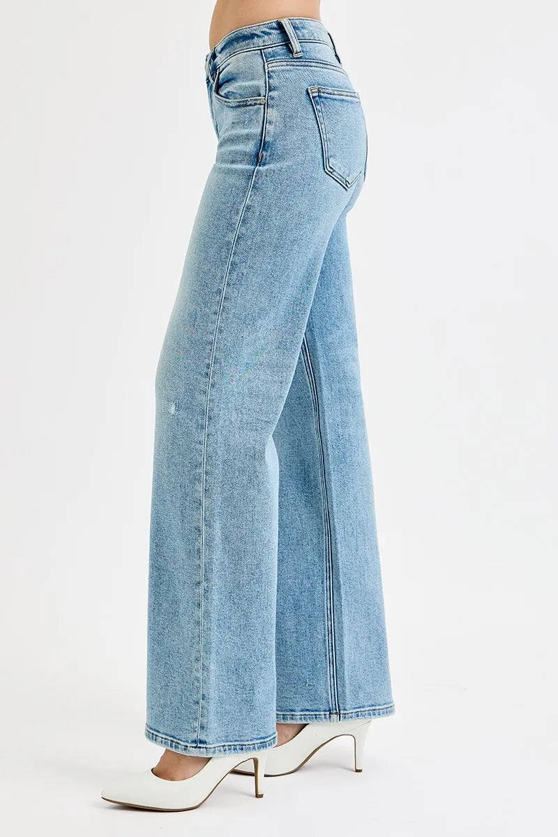 RISEN Full Size Low Rise Ankle Boyfriend Distressed Jeans Plus Size - Women / Jeans & Denim by Trendsi | Available at Handbags Specialist Headquarter