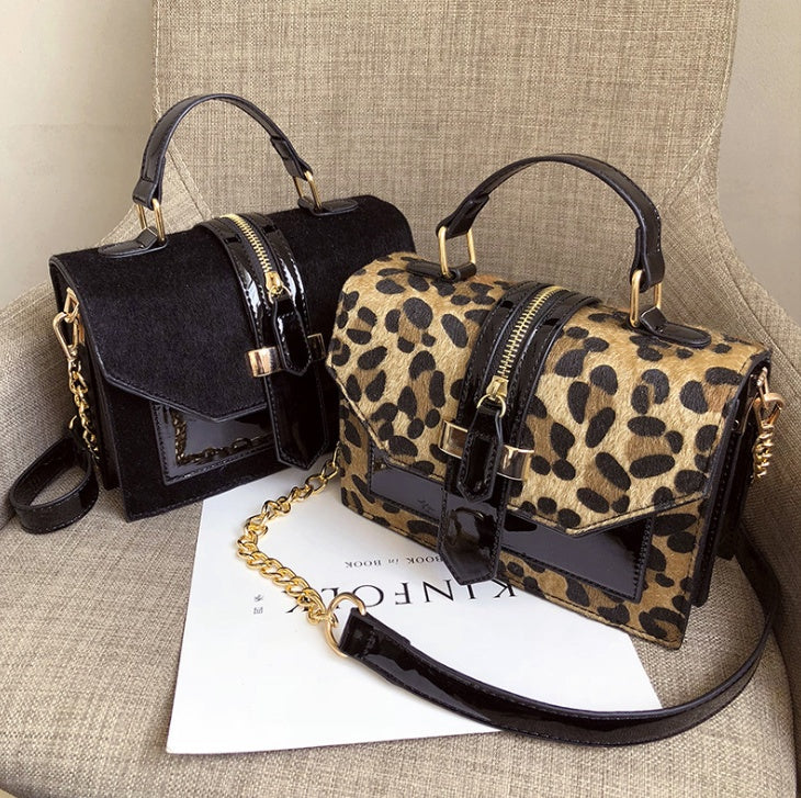 Leopard Print Korean Style Shoulder Crossbody Bag