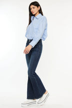 Kancan Full Size Mid Rise Flare Jeans - Sleepwear by Trendsi | Available at Handbags Specialist Headquarter