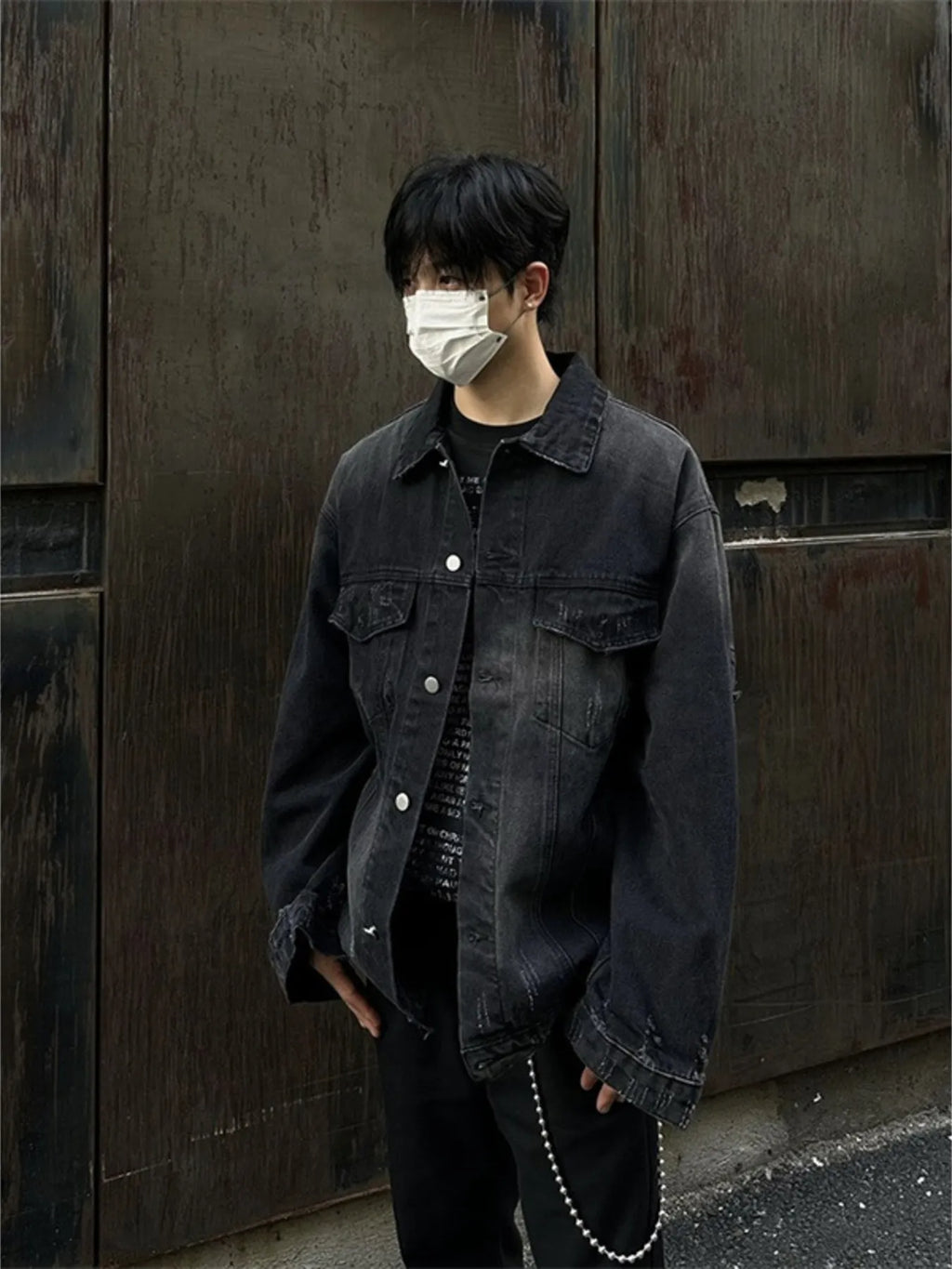 Men's Distressed Button Up Denim Jacket - Men's jackets by Trendsi | Available at Handbags Specialist Headquarter