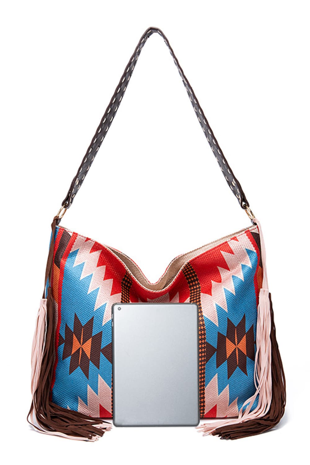 Geometric Canvas Tote Bag - Tote Bag by Trendsi | Available at Handbags Specialist Headquarter