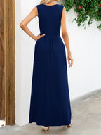 Surplice Neck Sleeveless Maxi Dress - Maxi Dress by Trendsi | Available at Handbags Specialist Headquarter