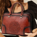 Heritage Elegance: Vintage Embossed Tote - Tote Bag by Trendsi | Available at Handbags Specialist Headquarter
