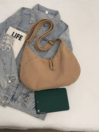 Ribbed Adjustable Strap Shoulder Bag - Handbags by Trendsi | Available at Handbags Specialist Headquarter