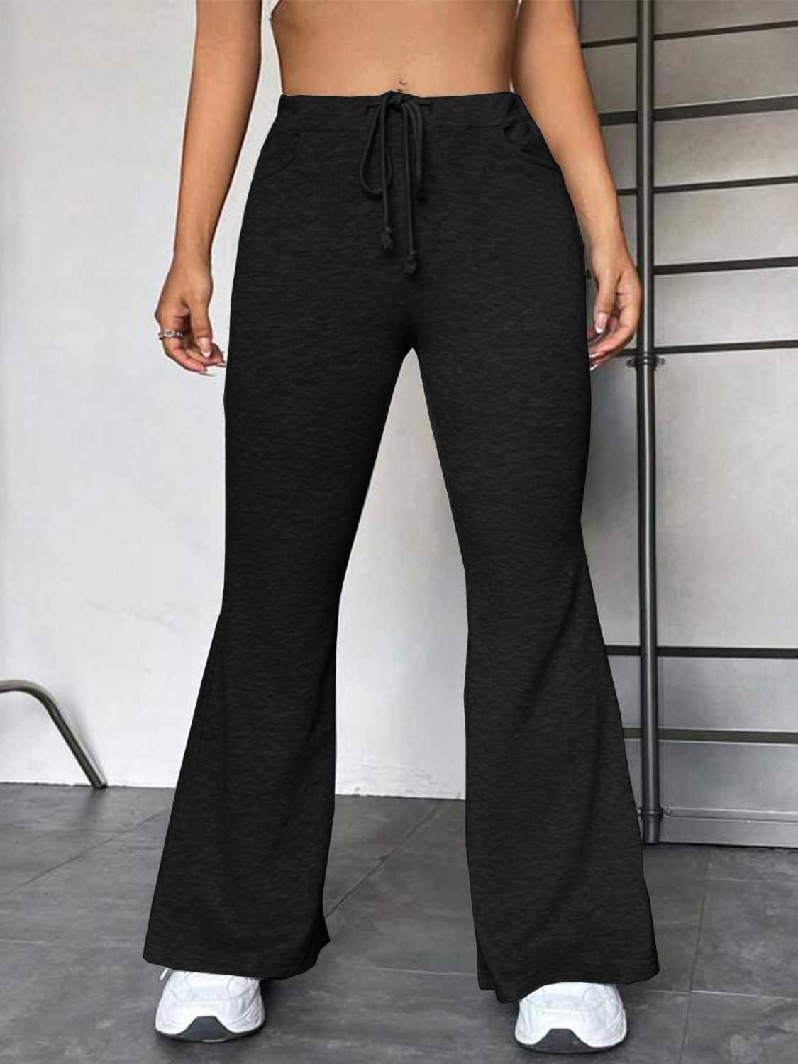 Drawstring Sweatpants with Pockets -  by Trendsi | Available at Handbags Specialist Headquarter
