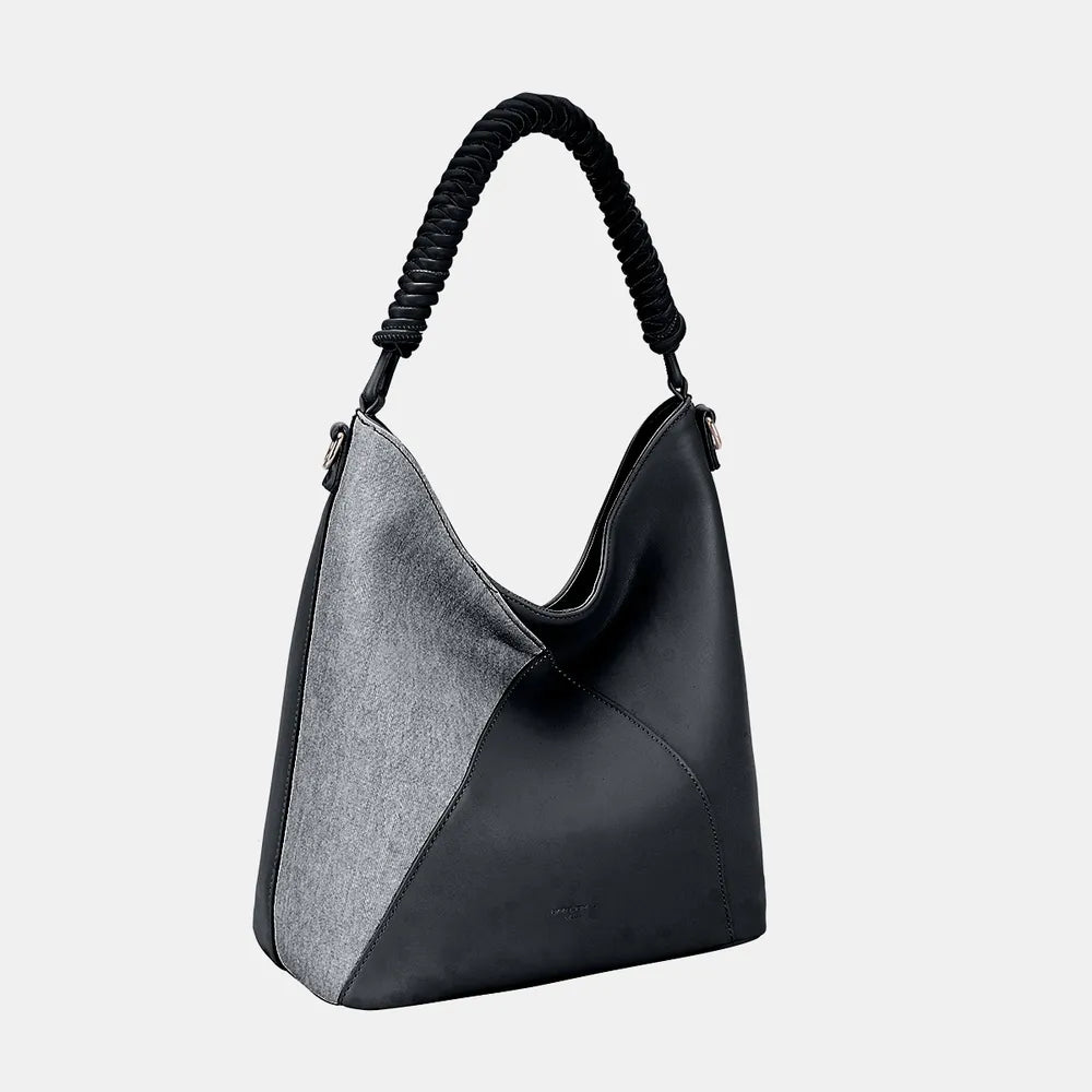 David Jones Woven Handle PU Leather Handbag - Tote Bag by Trendsi | Available at Handbags Specialist Headquarter