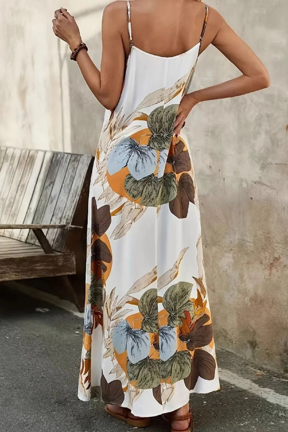 Printed Spaghetti Strap Maxi Dress - Maxi Dress by Trendsi | Available at Handbags Specialist Headquarter