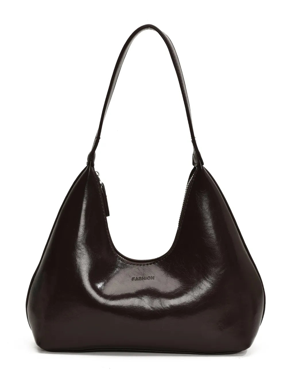 PU Leather Moon Shape Shoulder Bag - Tote Bag by Trendsi | Available at Handbags Specialist Headquarter
