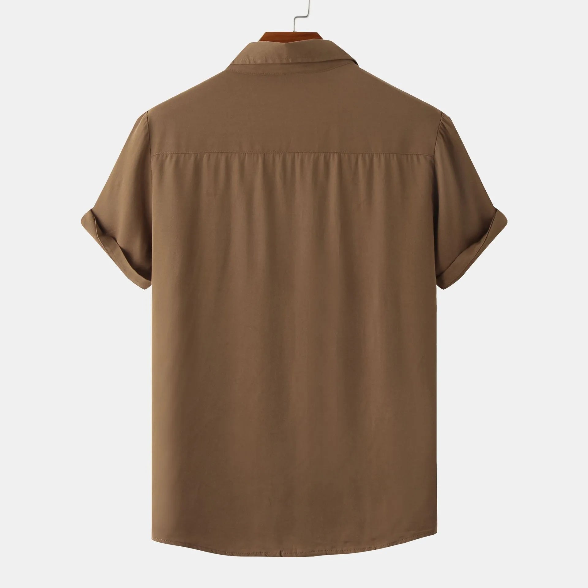 Men's Plus Size Casual Short Sleeve Button Down Shirt - mens-shirts by Trendsi | Available at Handbags Specialist Headquarter