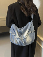Raw Hem Gradient Crossbody Bag - Handbags by Trendsi | Available at Handbags Specialist Headquarter