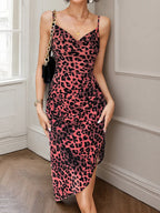 Leopard Print Bodycon Cami Dress - Maxi Dress by Trendsi | Available at Handbags Specialist Headquarter