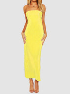 Lace-Up Back Tube Maxi Dress - Maxi Dress by Trendsi | Available at Handbags Specialist Headquarter