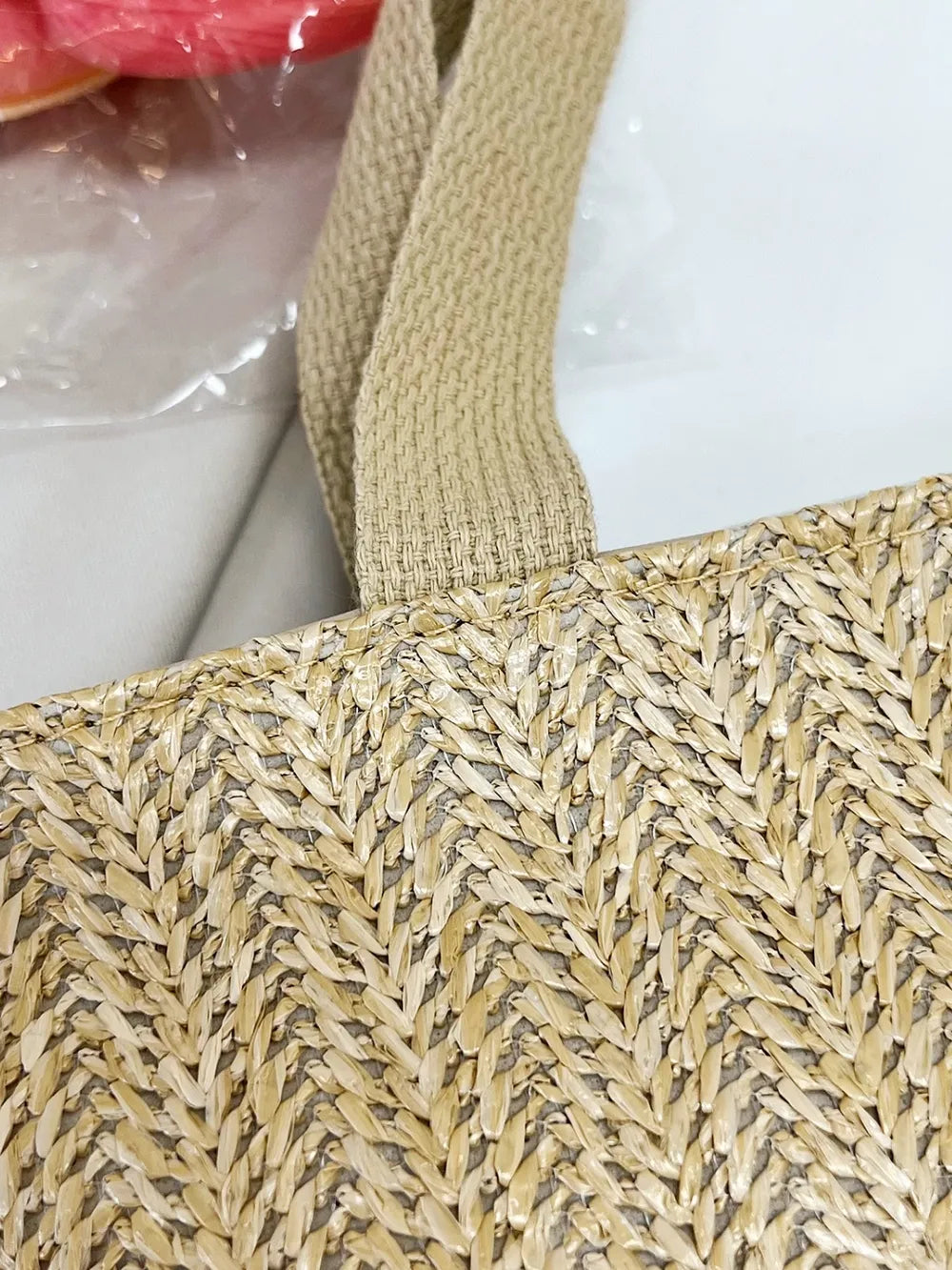 Straw Woven Tote Bag - Tote Bag by Trendsi | Available at Handbags Specialist Headquarter