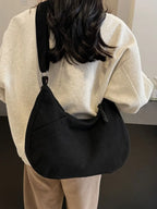 Ribbed Adjustable Strap Shoulder Bag - Handbags by Trendsi | Available at Handbags Specialist Headquarter