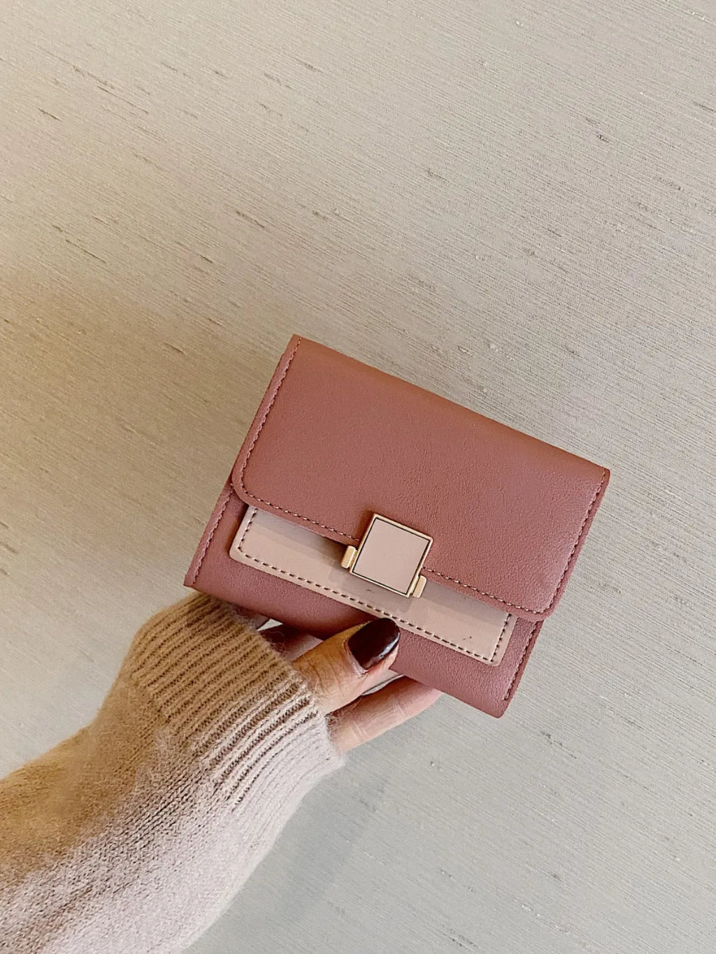 Contrast PU Leather Wallet - Wallet by Trendsi | Available at Handbags Specialist Headquarter