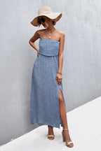 Strapless Split Maxi Dress - Maxi Dress by Trendsi | Available at Handbags Specialist Headquarter