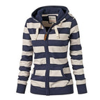 Hooded Striped Sweater – Cozy Long Sleeve Design for Modern Comfort
