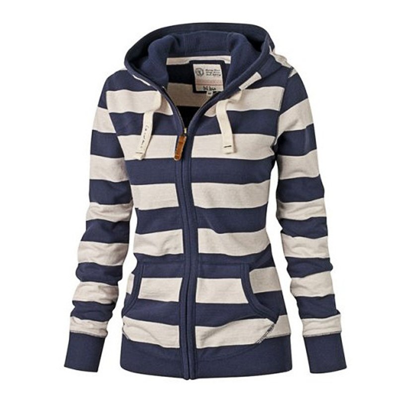 Hooded Striped Sweater – Cozy Long Sleeve Design for Modern Comfort