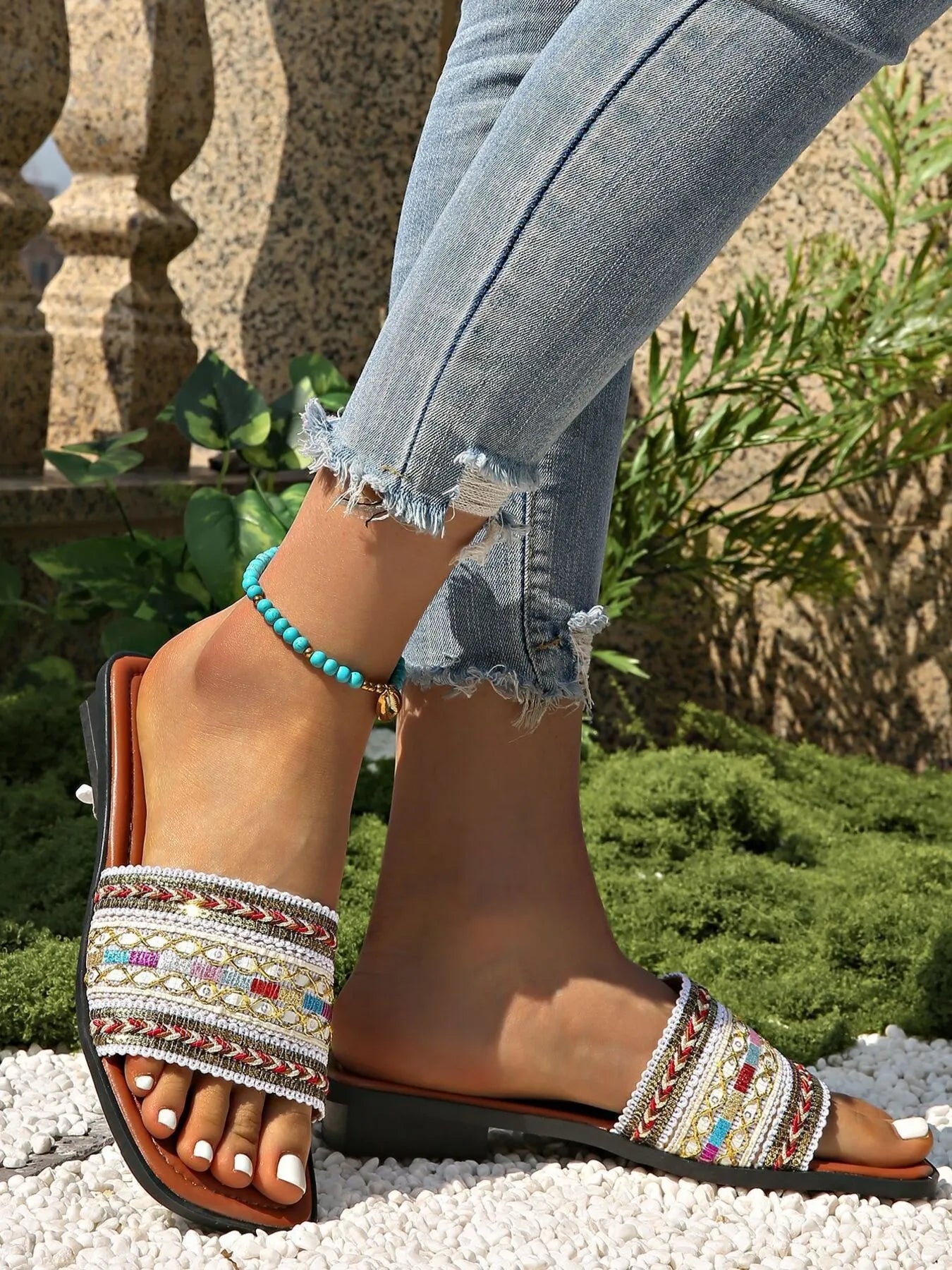 Open Toe Flats Sandals - Women Sandals by Trendsi | Available at Handbags Specialist Headquarter