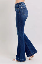Judy Blue Full Size High Rise Flare Jeans with Pockets Plus Size - Women / Jeans & Denim by Trendsi | Available at Handbags Specialist Headquarter